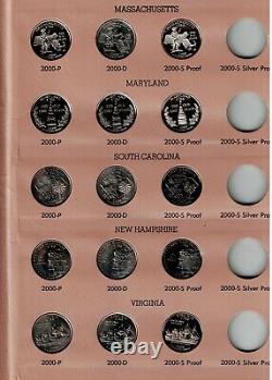 Statehood Quarters sets. 1999-P to 2009-S with Proofs. Three Complete albums