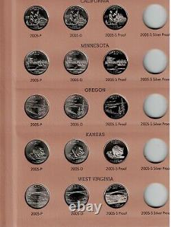 Statehood Quarters sets. 1999-P to 2009-S with Proofs. Three Complete albums