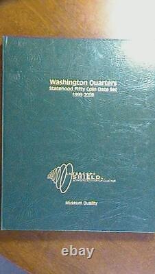 Statehood Washington Quarters Silver Proofs 1999-2008 50 Coins In Album See Pics