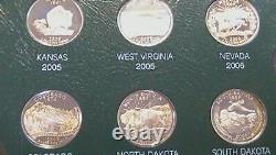 Statehood Washington Quarters Silver Proofs 1999-2008 50 Coins In Album See Pics