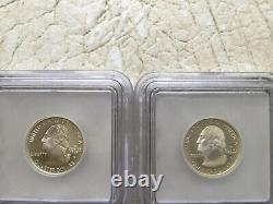 TONED 2005-S ICG Gem Proof PR70DCAM Silver 5 Coin Quarter Set