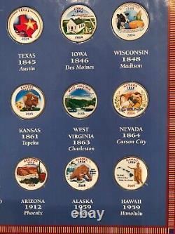 The Complete COLORIZED American Statehood Quarter Collection MINT