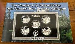 The Complete U. S. National Parks State Quarters Silver Proof Set Collection