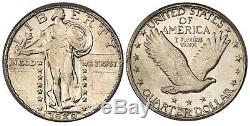 UNITED STATES OF AMERICA 1929 Silver Standing Liberty Quarter 25c PCGS MS63