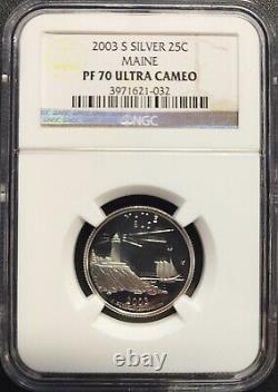USA 2003-S Silver Proof Statehood Quarter Set NGC PF70UC