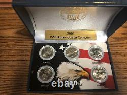 USA State Quarters Set with Wooden Case