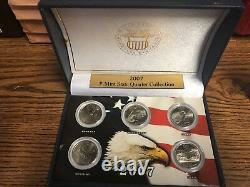 USA State Quarters Set with Wooden Case