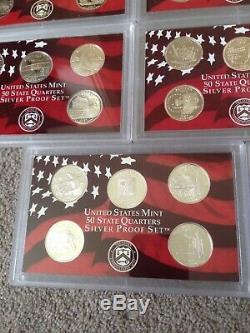 US Mint Silver Bullion State Quarters Proof Set 1999 2009 Coin Eagle