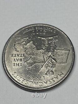 US Quarter Dollar 2000P Massachusetts Silver Mint Coin WashingtonLiberty Reverse