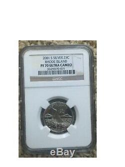 US State Quarters 2001 Set PR 70 Ultra Cameo Silver