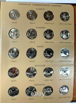 US StatehoodQuarters Complete Collection In Dansco Albums withProofs/Silver Proofs