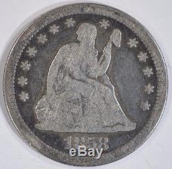 United States 1858-S Seated Liberty Quarter Dollar 25c Good G