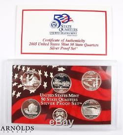 United States Mint 50 State Quarters Silver Proof Set COA 2x2006, 07, 08, 04, 05