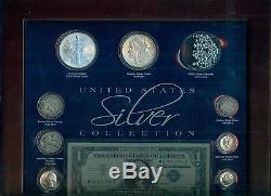 United States Silver Collectionhalf Dollar, Quarters, Dimes, Dollars & Note