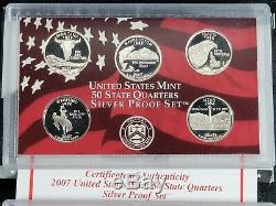 Us Mint Proof Silver State Quarters 6 Sets 2004 2005 2006 2007 2008 2009 B9a