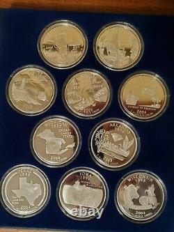 Very Rare Complete Set 50 State Quarter from Washington Mint 2oz EA 100oz Total