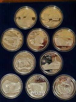Very Rare Complete Set 50 State Quarter from Washington Mint 2oz EA 100oz Total