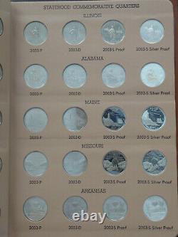 Washington Quarter Short Set 1999-2003 / 100 coins proofs & silver Dansco Album
