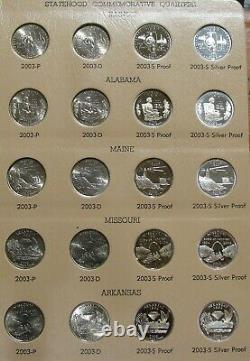 Washington Quarters Statehood Commemorative 1999-2008 Including Proof/Silver Pro
