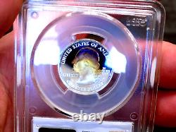 Washington State Quarter Silver 2003s Wyoming Pcgs Pr 69 Dcam Rainbow Monster