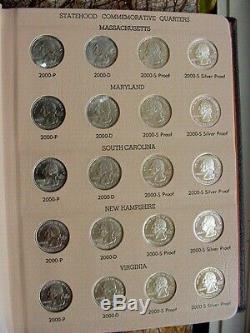 Washington Statehood Quarters Collection with all proofs and Silver 1999-2008