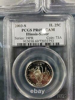 Wow! 2003-S Complete Silver State Quarter Collection PCGS PR69DCAM